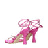 3Juin Pink Satin Stiletto Heels Sandals
